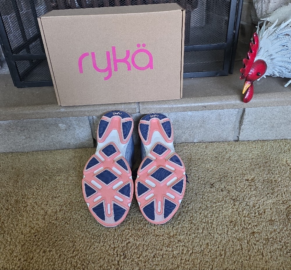 Ryka Women Navy and Pink Lace-Up Athletic Sneakers - Picture 4 of 5